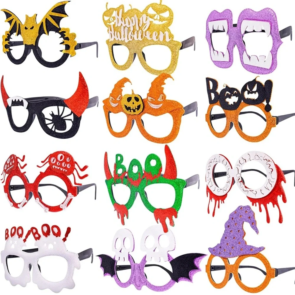 NWT 12Pcs Glittery Halloween Party Glasses/Costume‎ Props